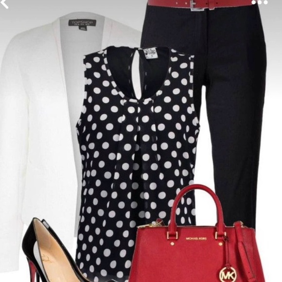 Polka dot chiffon blouse - Picture 6 of 10